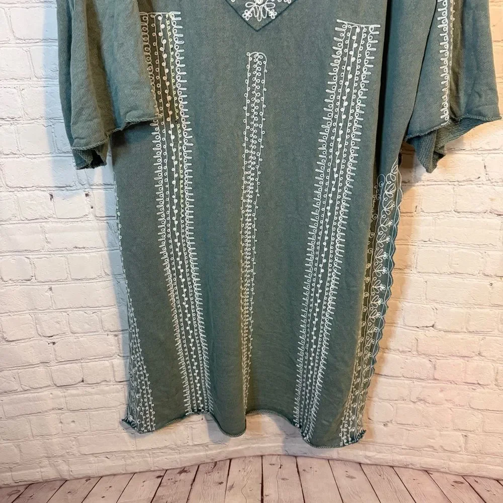 Free People Out On The Town Pullover in Teal Sea size M/L